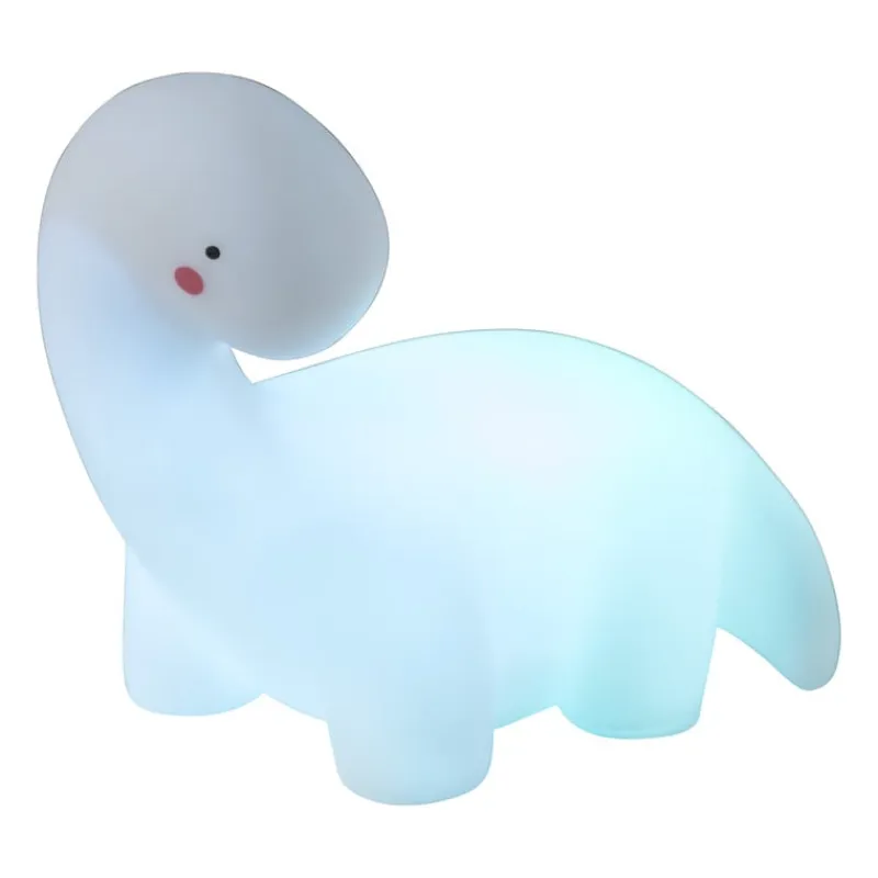 Xenos Kerstcadeaus|Led Lampen-Dino lamp LED - wit - 13,3x8x11,5 cm