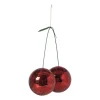Xenos Decoratieve Beelden-Disco kersen ornament - rood - 25x20x10 cm