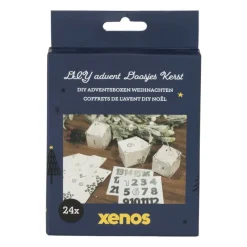 Xenos Kerst Knutselen-DIY advent doosjes - set van 24