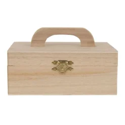 Xenos Doosjes-Doosje met handvat - rechthoekig - 10x15x6 cm