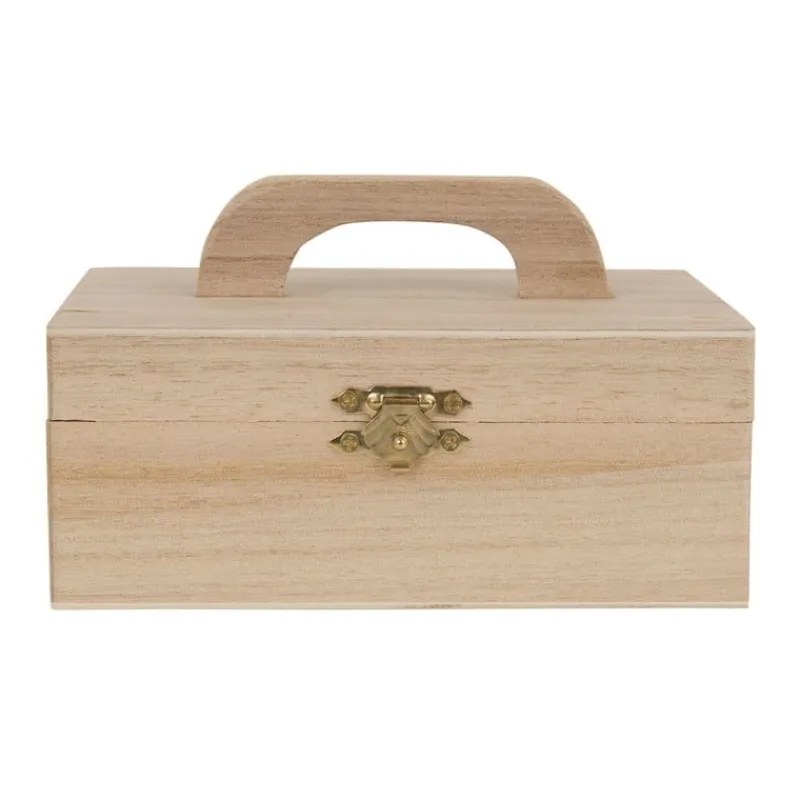Xenos Doosjes-Doosje met handvat - rechthoekig - 10x15x6 cm