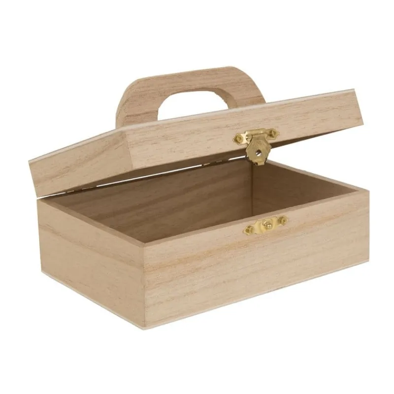 Xenos Doosjes-Doosje met handvat - rechthoekig - 10x15x6 cm