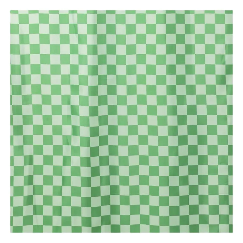 Xenos Douchegordijnen-Douchegordijn geblokt - groen - 180x200 cm