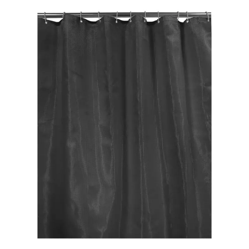Xenos Douchegordijnen-Douchegordijn jacquard - zwart - 180x200 cm