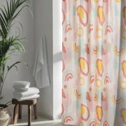 Xenos Douchegordijnen-Douchegordijn regenboog - multikleur - 180x200 cm