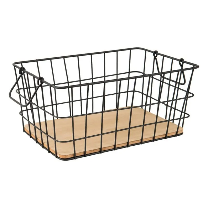 Xenos Manden|Manden-Draadmand - zwart - 31x21x14 cm