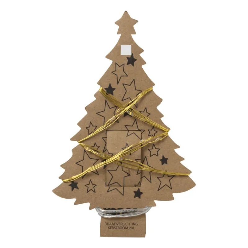 Xenos Kerstverlichting|Kerstboom Verlichting-Draadverlichting - warm wit licht - 20 led lampjes