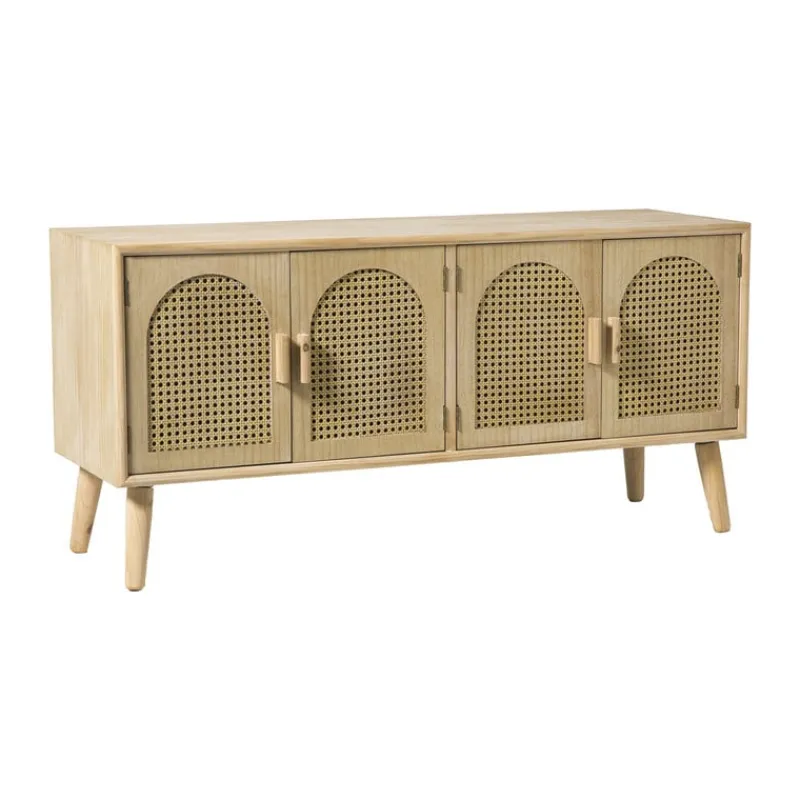 Xenos Dressoir-Dressoir Flores met ovalen vlakken - bruin - 55x120x40 cm