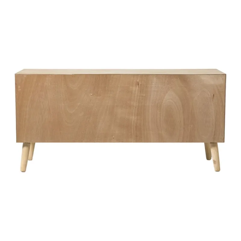 Xenos Dressoir-Dressoir Flores met ovalen vlakken - bruin - 55x120x40 cm