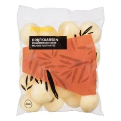 Xenos Drijfkaarsen-Drijfkaarsen - ivoor - 20 stuks