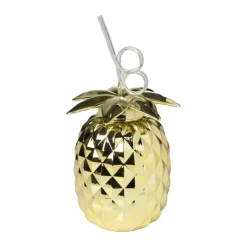 Xenos Kinderservies-Drinkbeker - ananas - goud - .. ml