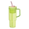 Xenos Drinkflessen|Kinderservies-Drinkbeker met rietje Titan - groen - 1 liter
