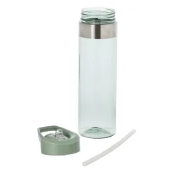 Xenos Drinkflessen-Drinkfles met rietje - groen - 500 ml