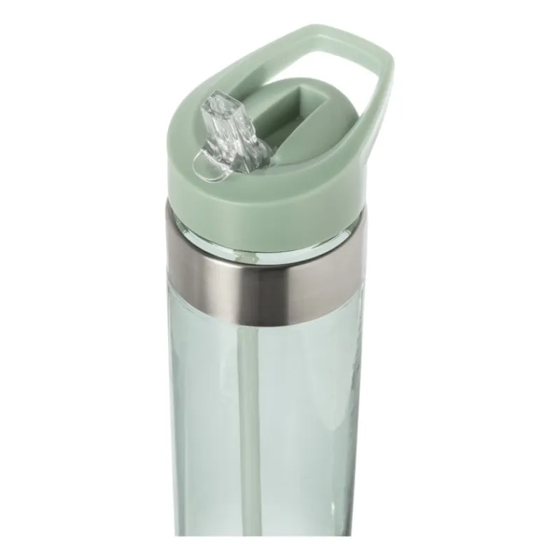 Xenos Drinkflessen-Drinkfles met rietje - groen - 500 ml