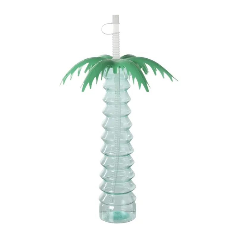 Xenos Drinkflessen|Kinderservies-Drinkfles palmboom - groen - 500 ml