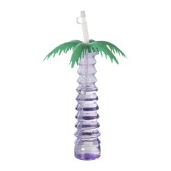 Xenos Drinkflessen|Kinderservies-Drinkfles palmboom - lila - 500 ml