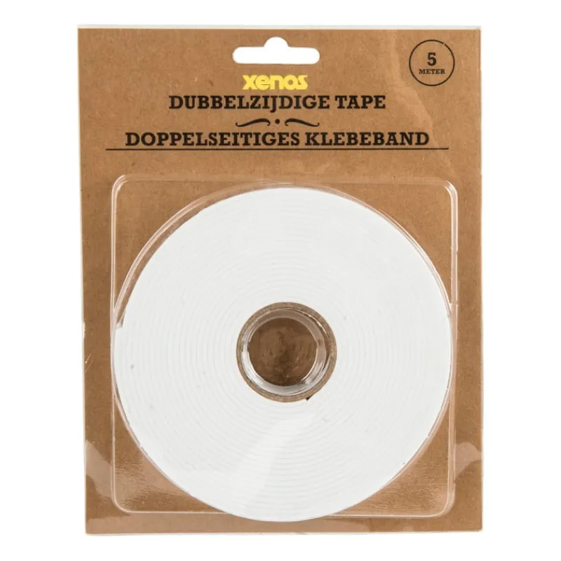 Xenos Knutselspullen-Dubbelzijdige tape - 5 meter