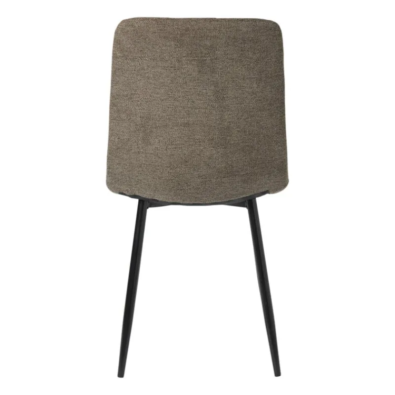 Xenos Eetkamerstoelen-Eetkamerstoel chenille - bruin - 90x53.5x44.5 cm