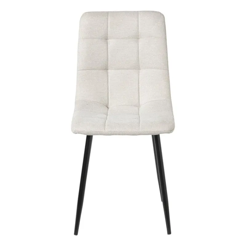 Xenos Eetkamerstoelen-Eetkamerstoel chenille - beige - 90x53.5x44.5 cm