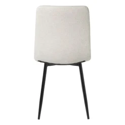 Xenos Eetkamerstoelen-Eetkamerstoel chenille - beige - 90x53.5x44.5 cm