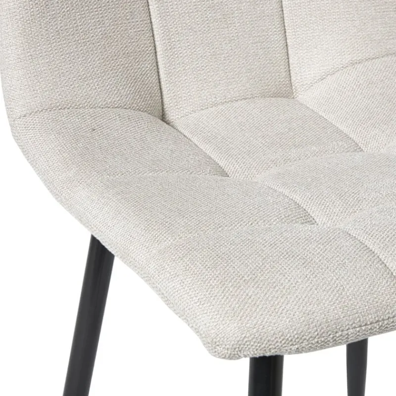 Xenos Eetkamerstoelen-Eetkamerstoel chenille - beige - 90x53.5x44.5 cm