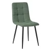 Xenos Eetkamerstoelen-Eetkamerstoel chenille - groen - 90x53.5x44.5 cm