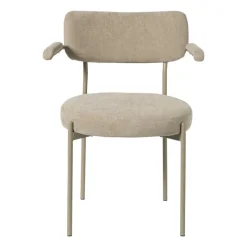 Xenos Eetkamerstoelen-Eetkamerstoel Elvis - beige - 79x57x52 cm