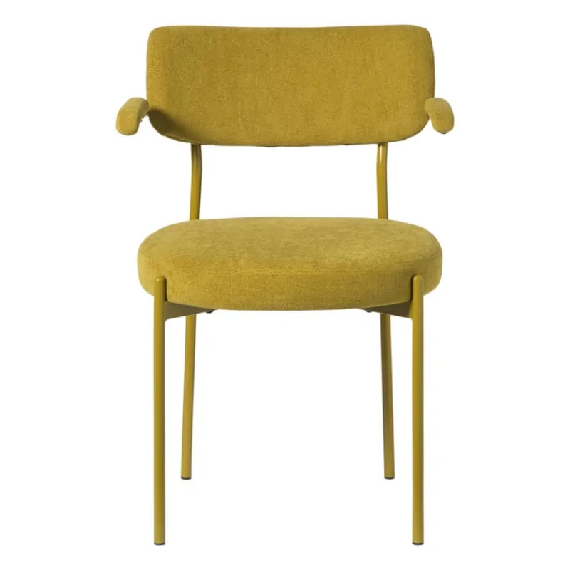 Xenos Eetkamerstoelen-Eetkamerstoel Elvis - okergeel - 79x57x52 cm