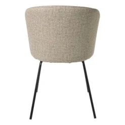 Xenos Eetkamerstoelen-Eetkamerstoel Irene - bruin/zwart - 77x56.5x51 cm
