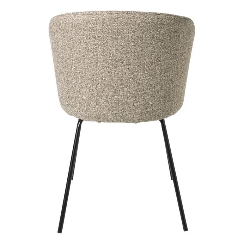 Xenos Eetkamerstoelen-Eetkamerstoel Irene - bruin/zwart - 77x56.5x51 cm
