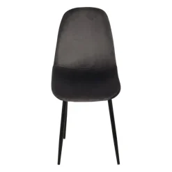 Xenos Eetkamerstoelen-Eetkamerstoel Ivy - velvet grijs - 88x44x53 cm