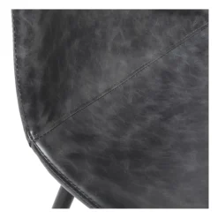 Xenos Eetkamerstoelen-Eetkamerstoel Ivy kunstleer - antraciet - 88x53x44 cm