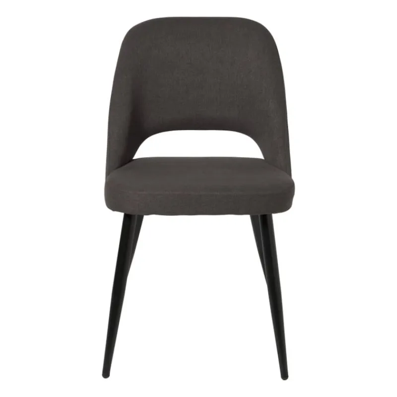 Xenos Eetkamerstoelen-Eetkamerstoel Leonardo - grijs - 82.5x61.5x48.5 cm