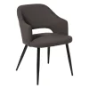 Xenos Eetkamerstoelen-Eetkamerstoel Leonardo met armleuning - grijs - 81x62.5x56 cm