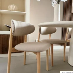 Xenos Eetkamerstoelen-Eetkamerstoel Niki - wit - 78x55x54 cm