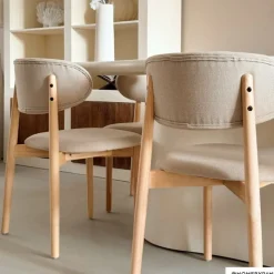 Xenos Eetkamerstoelen-Eetkamerstoel Niki - wit - 78x55x54 cm