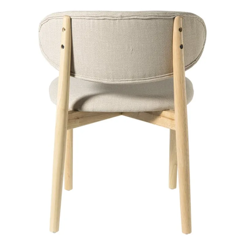 Xenos Eetkamerstoelen-Eetkamerstoel Niki - wit - 78x55x54 cm