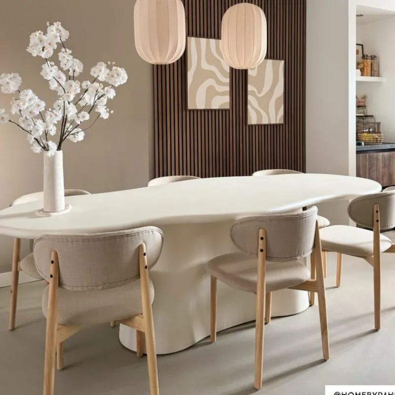 Xenos Eetkamerstoelen-Eetkamerstoel Niki - wit - 78x55x54 cm