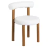 Xenos Eetkamerstoelen-Eetkamerstoel Ruby - teddy beige/bruin - 73x56.5x53 cm