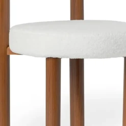 Xenos Eetkamerstoelen-Eetkamerstoel Ruby - teddy beige/bruin - 73x56.5x53 cm