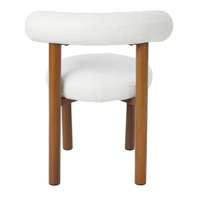 Xenos Eetkamerstoelen-Eetkamerstoel Ruby - teddy beige/bruin - 73x56.5x53 cm
