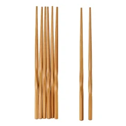 Xenos Eetstokjes-Eetstokjes twist - bamboe - set van 4 paar