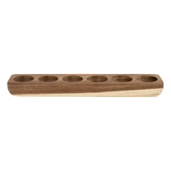 Xenos Eierdopjes|Kerstcadeaus-Eierdopje hout - voor 6 eieren