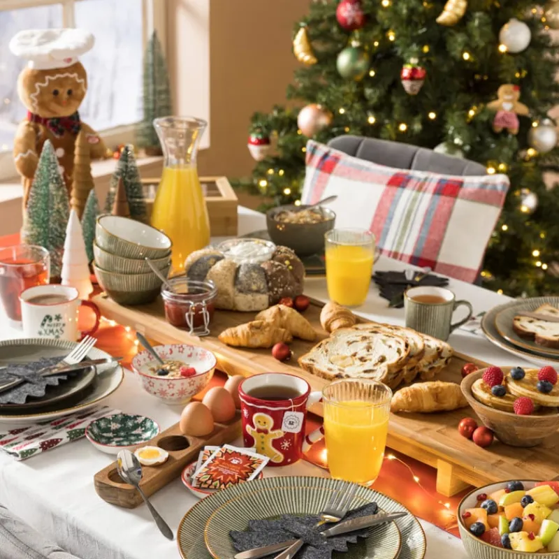 Xenos Eierdopjes|Kerstcadeaus-Eierdopje hout - voor 6 eieren