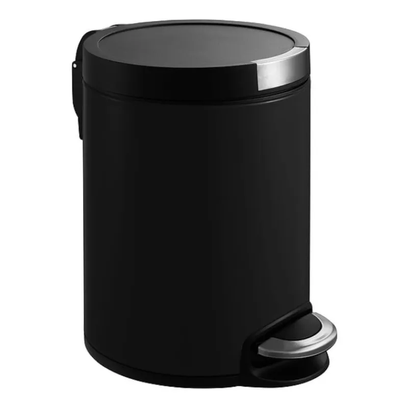 EKO Badkamer Prullenbakken|Pedaalemmers-pedaalemmer artistic - 5 liter - zwart