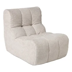 Xenos Fauteuils-Fauteuil chenille - beige - 87x72x66 cm