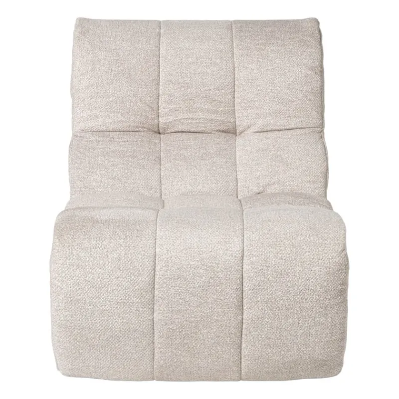 Xenos Fauteuils-Fauteuil chenille - beige - 87x72x66 cm