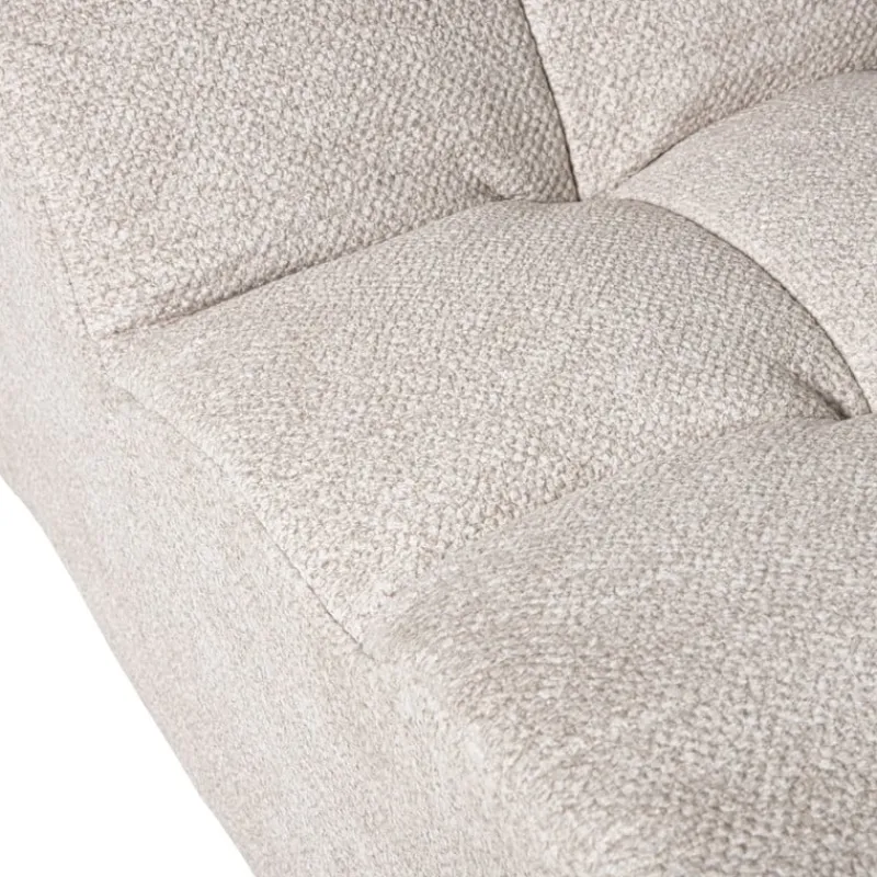 Xenos Fauteuils-Fauteuil chenille - beige - 87x72x66 cm