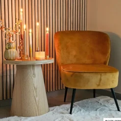 Xenos Fauteuils-Fauteuil Frida - geel - 77x69x60 cm
