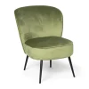 Xenos Fauteuils-Fauteuil Frida - groen - 77x69x60 cm